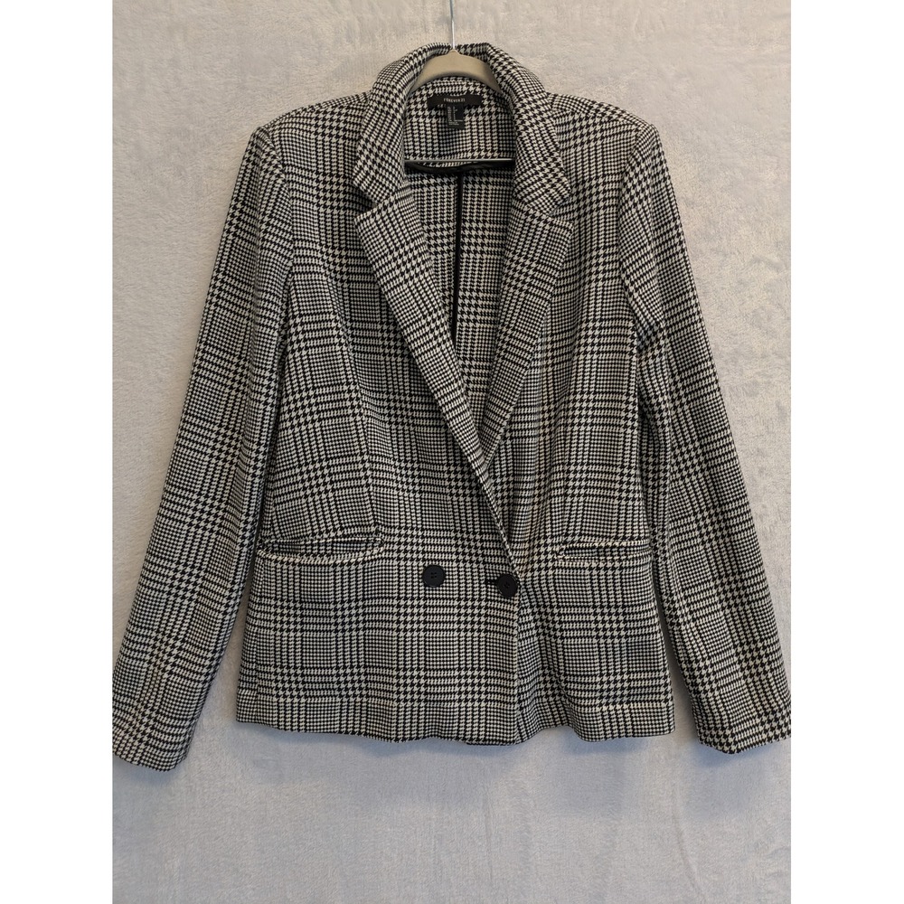 Forever 21 Women's‎ Houndstooth Blazer Jacket Black & White - Size S